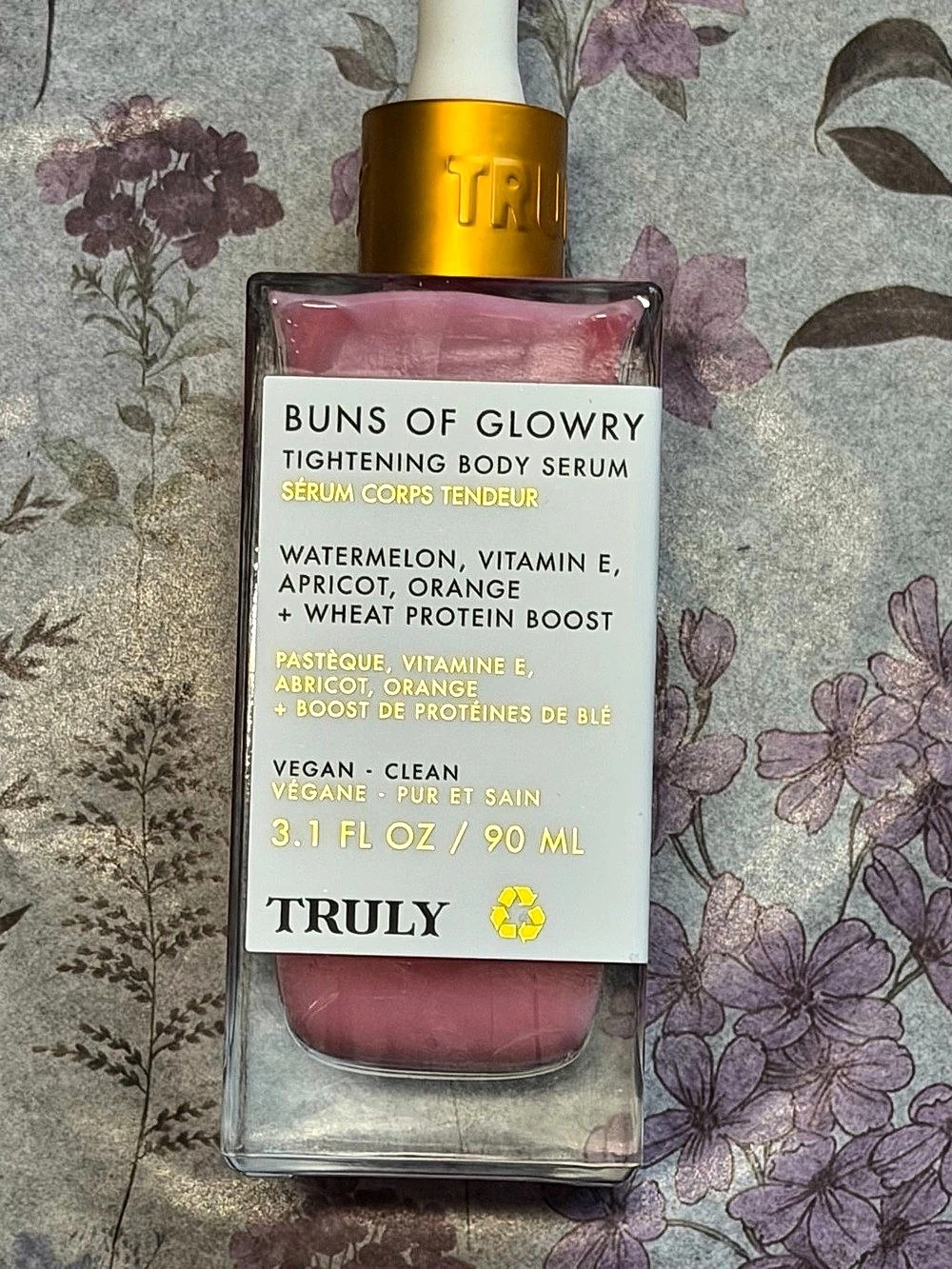 Truly Buns of Glowry Tightening Body Serum Body Serum Pink NWT